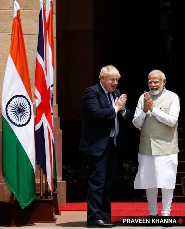 Boris Johnson Narendra Modi Praveen Khanna