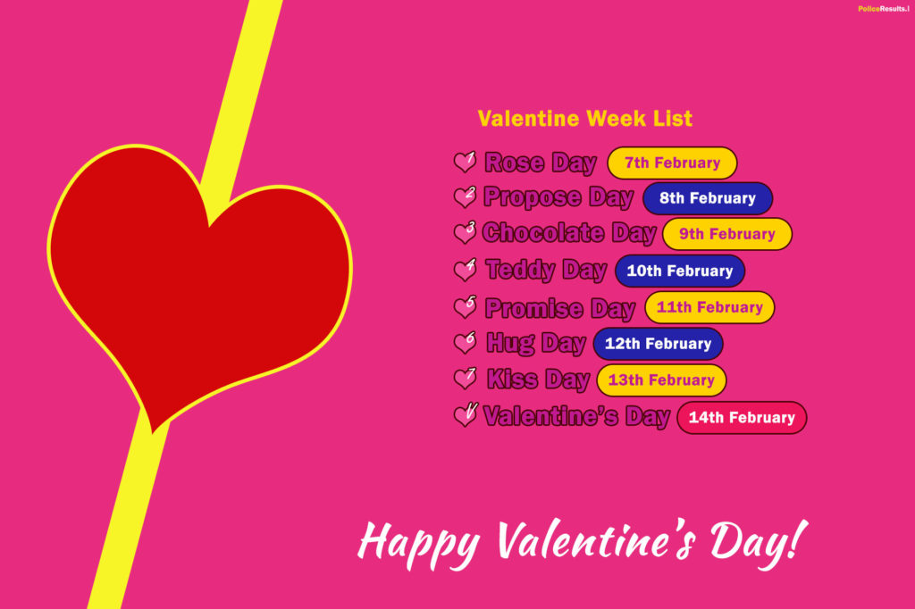 Valentine’s Week Days List 2022: Calendar, Date Sheet of Rose, Propose, Chocolate, Promise, Teddy, Hug and Kiss Day