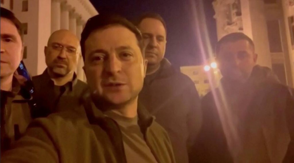 With bravado and an actor’s flair, Zelenskyy says he’s staying in Kyiv