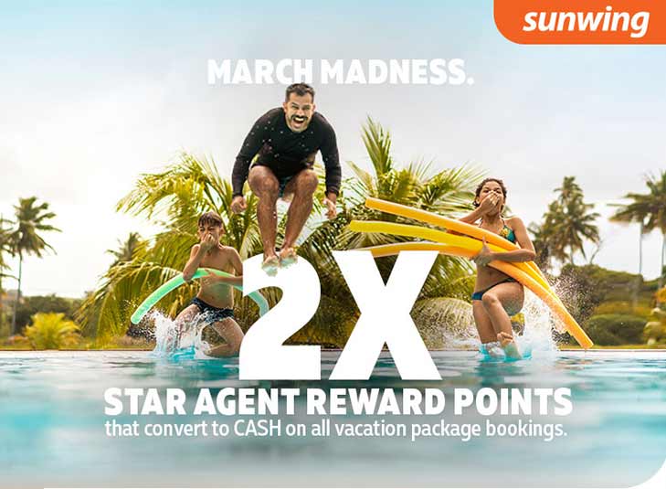 Earn double the rewards with Sunwing’s March Madness Sale – Travelweek