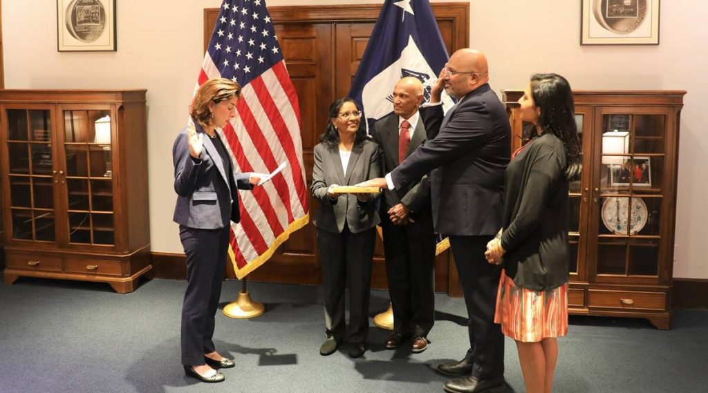 Indian American sworn in as assistant secretary of commerce for global markets in US