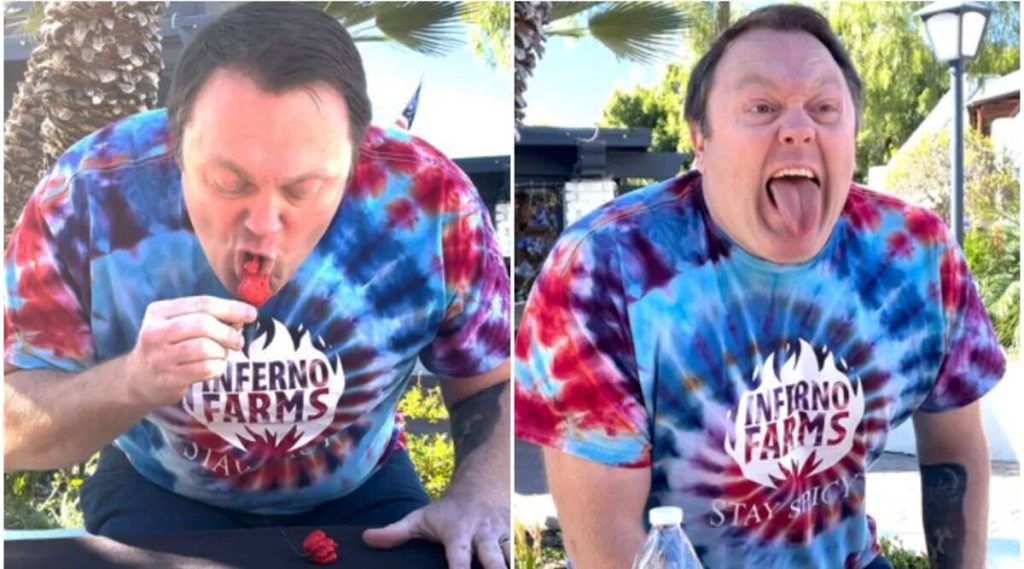 Man eats world’s hottest chilli Carolina Reaper to break Guinness Record