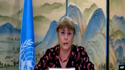 UN rights chief says she urged China to review counter-terrorism policies